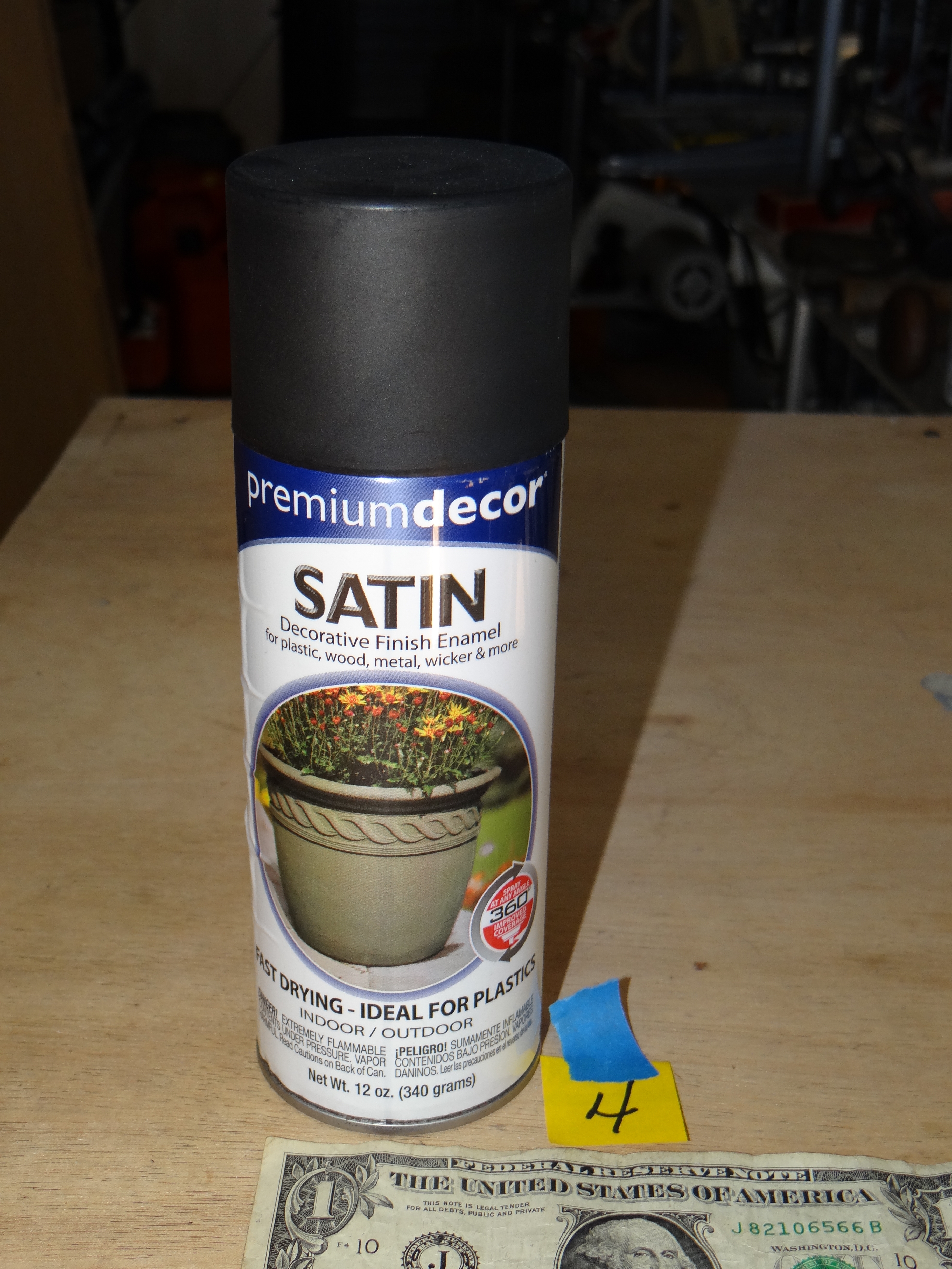 4-Premium Decor Satin Black Spray Paint