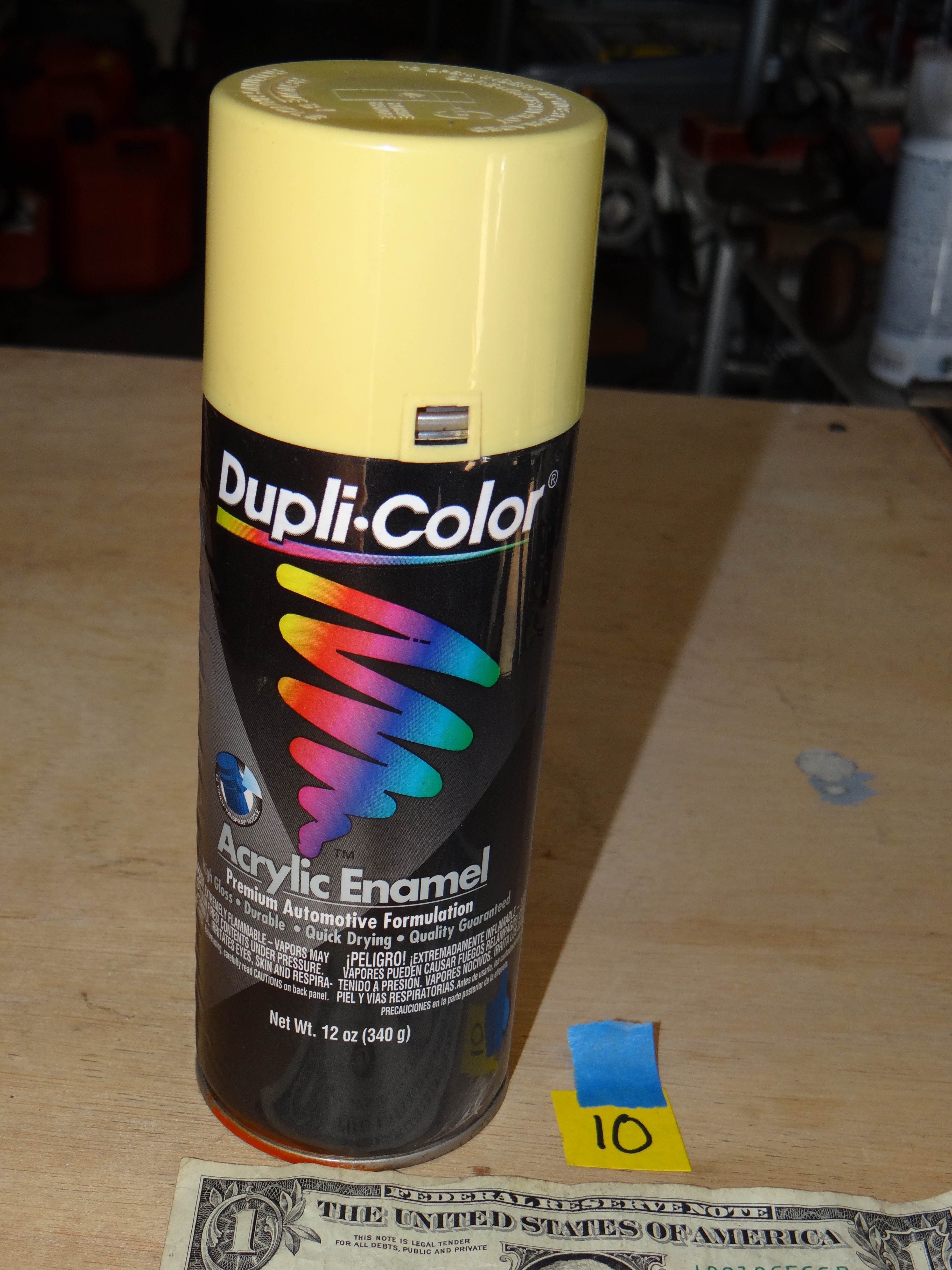 10-Dupli-Color Pale Yellow Acrylic Enamel Spray Paint