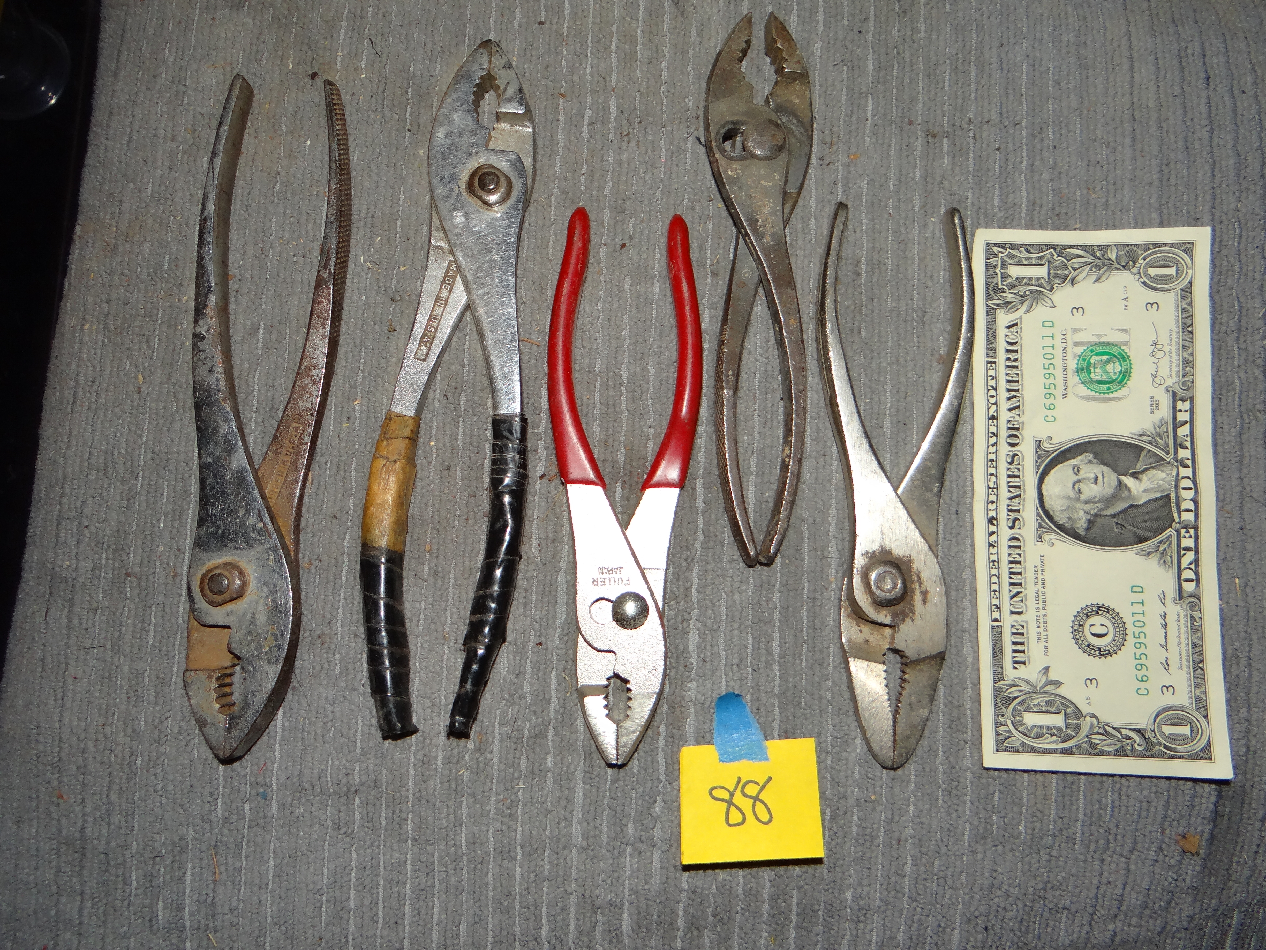 88-Lot of 5 Various Pliers