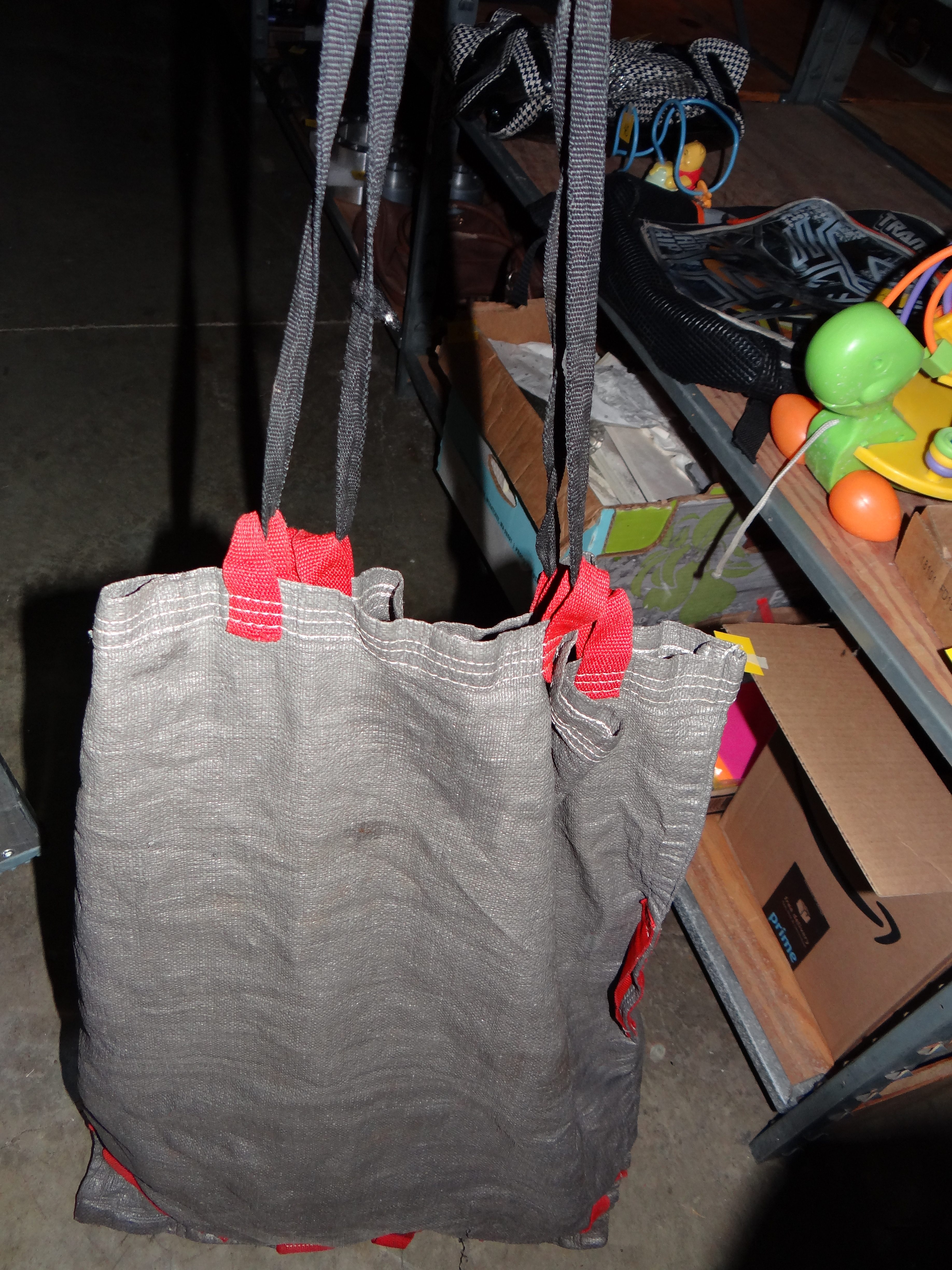 44-Heavy Duty Plastic Drawstring Bag w/ Bungee Cords & Tie Downs