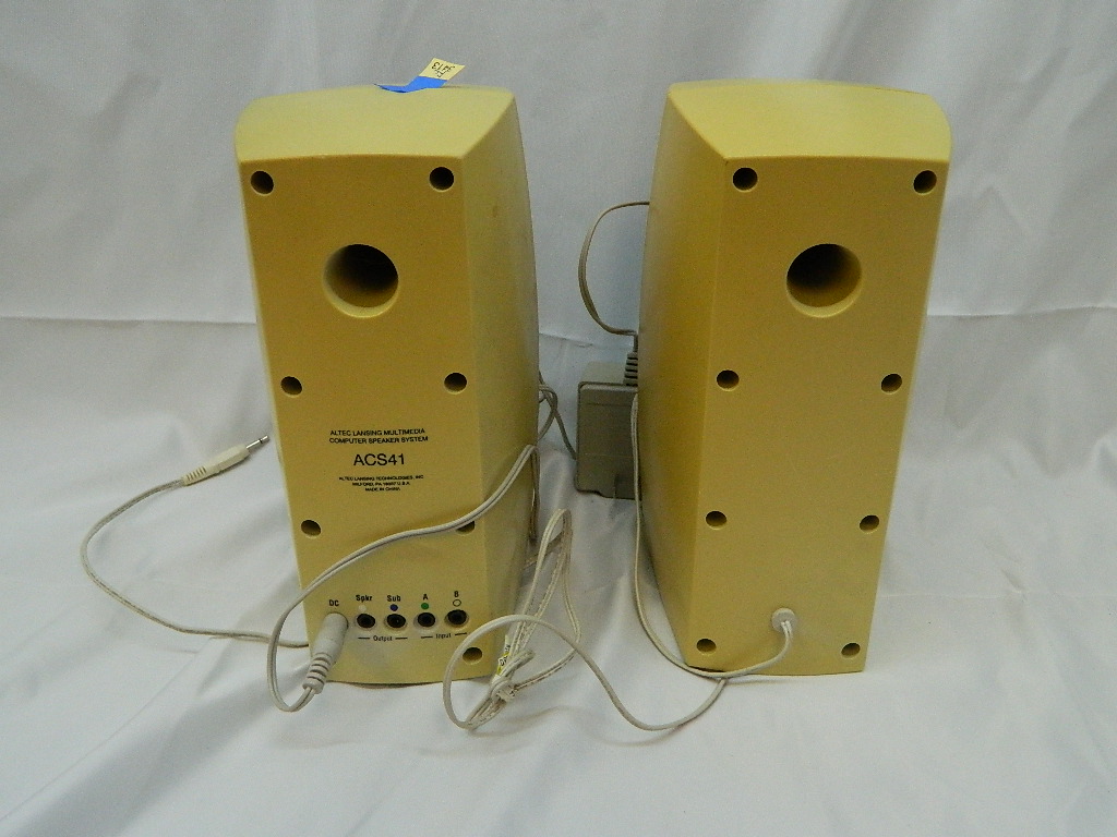 FL3413 Vintage ALTEC LANSING GATEWAY 2000 Computer Speakers 8.75 x 5 x