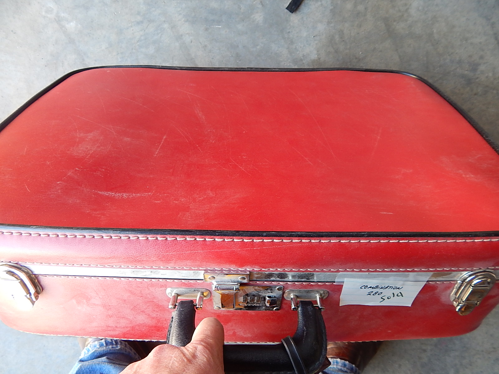 8-Red Suit Case w/ Combination Lock