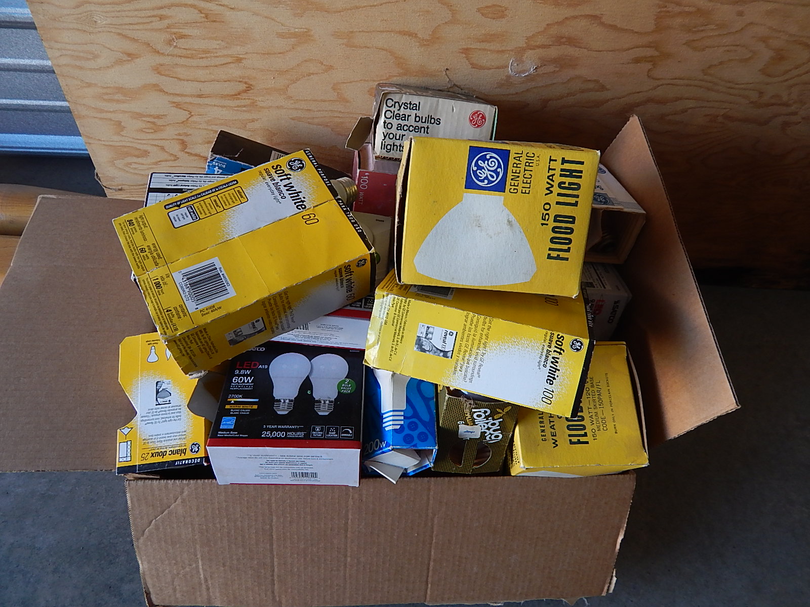 11-Box Full of Various Light Bulbs Still in Boxes
