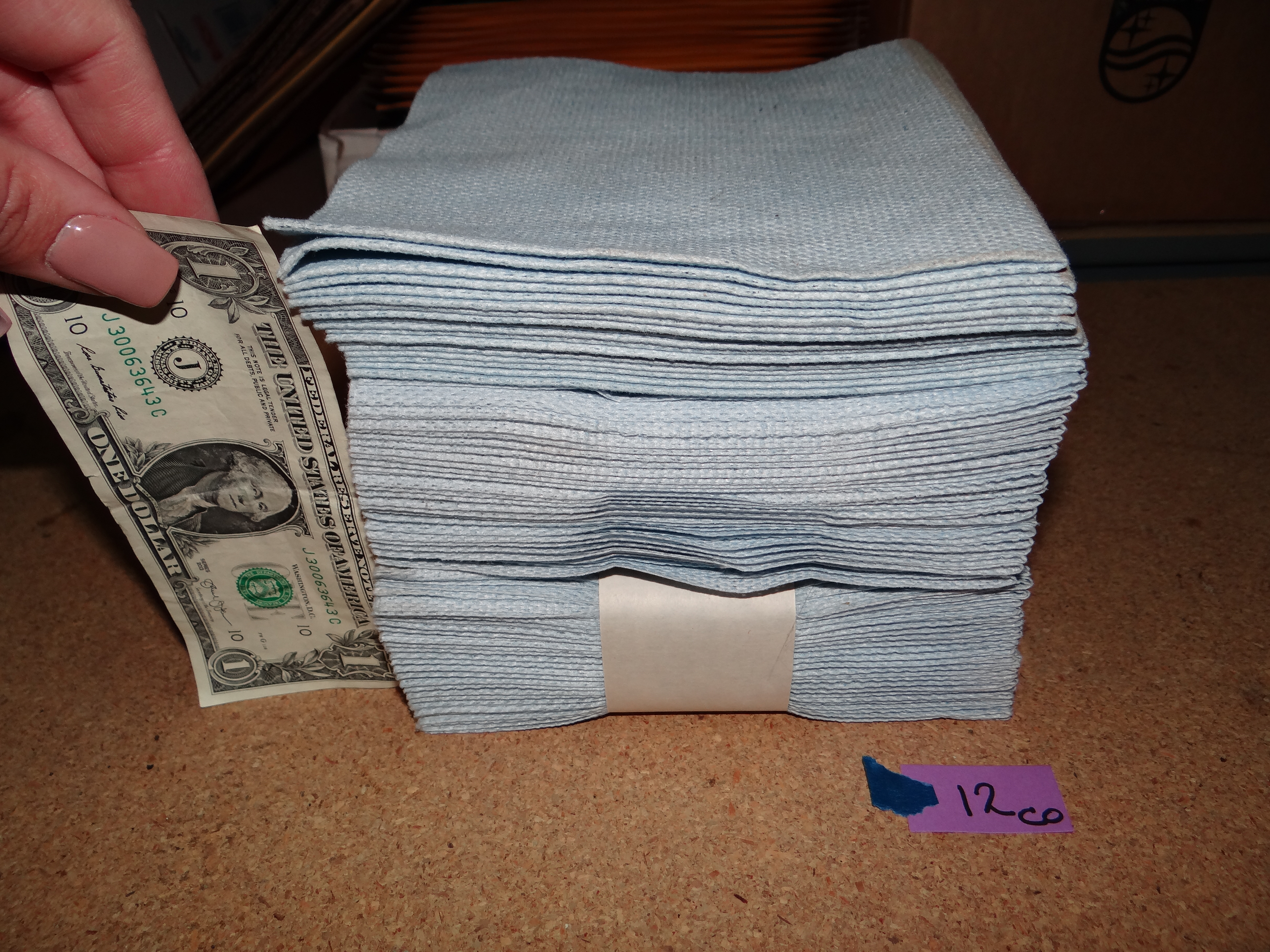 CO12-Lot of Folded Shop Towels