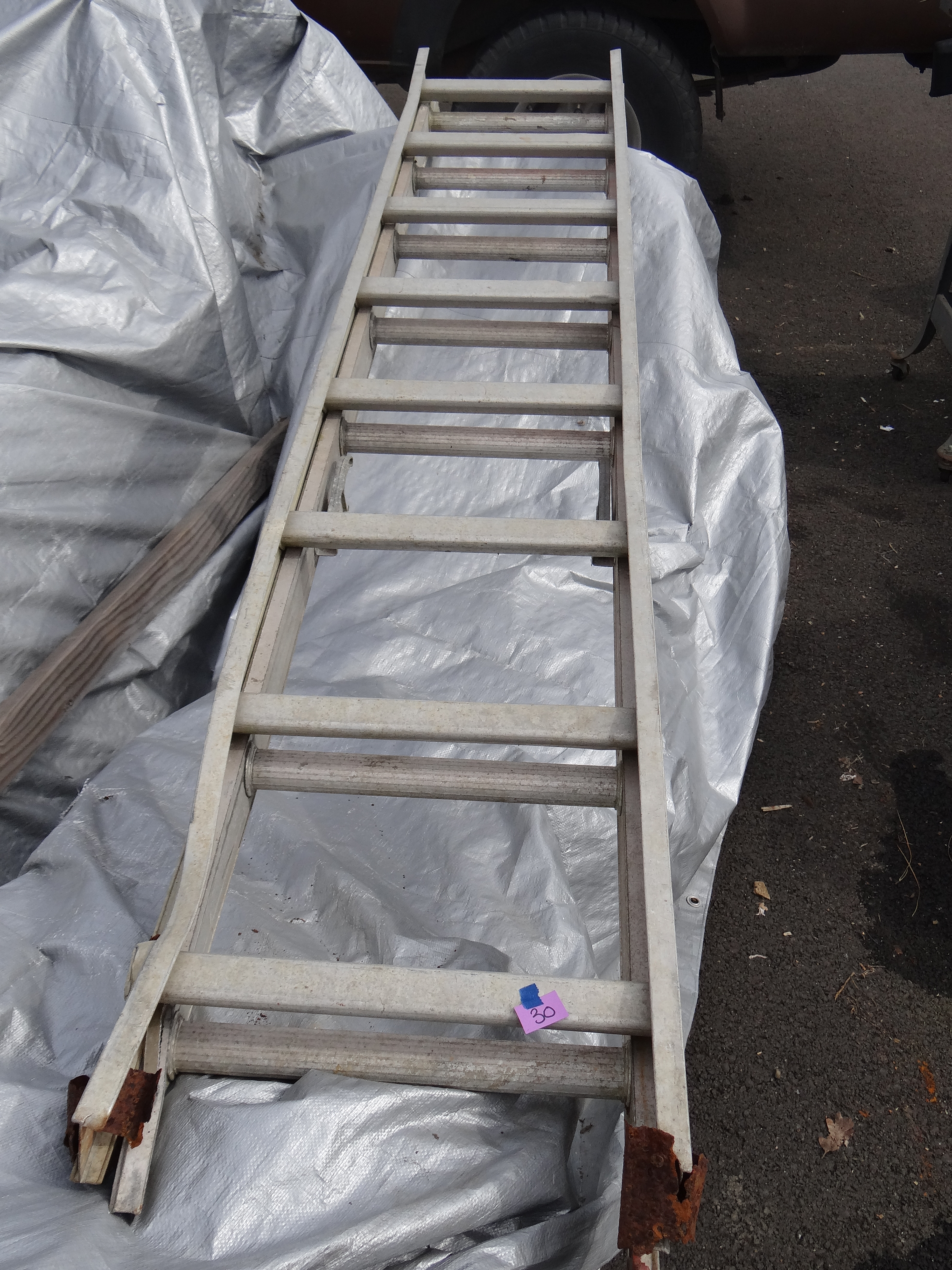 30-Aluminum Ladder (one foot needs bent back)