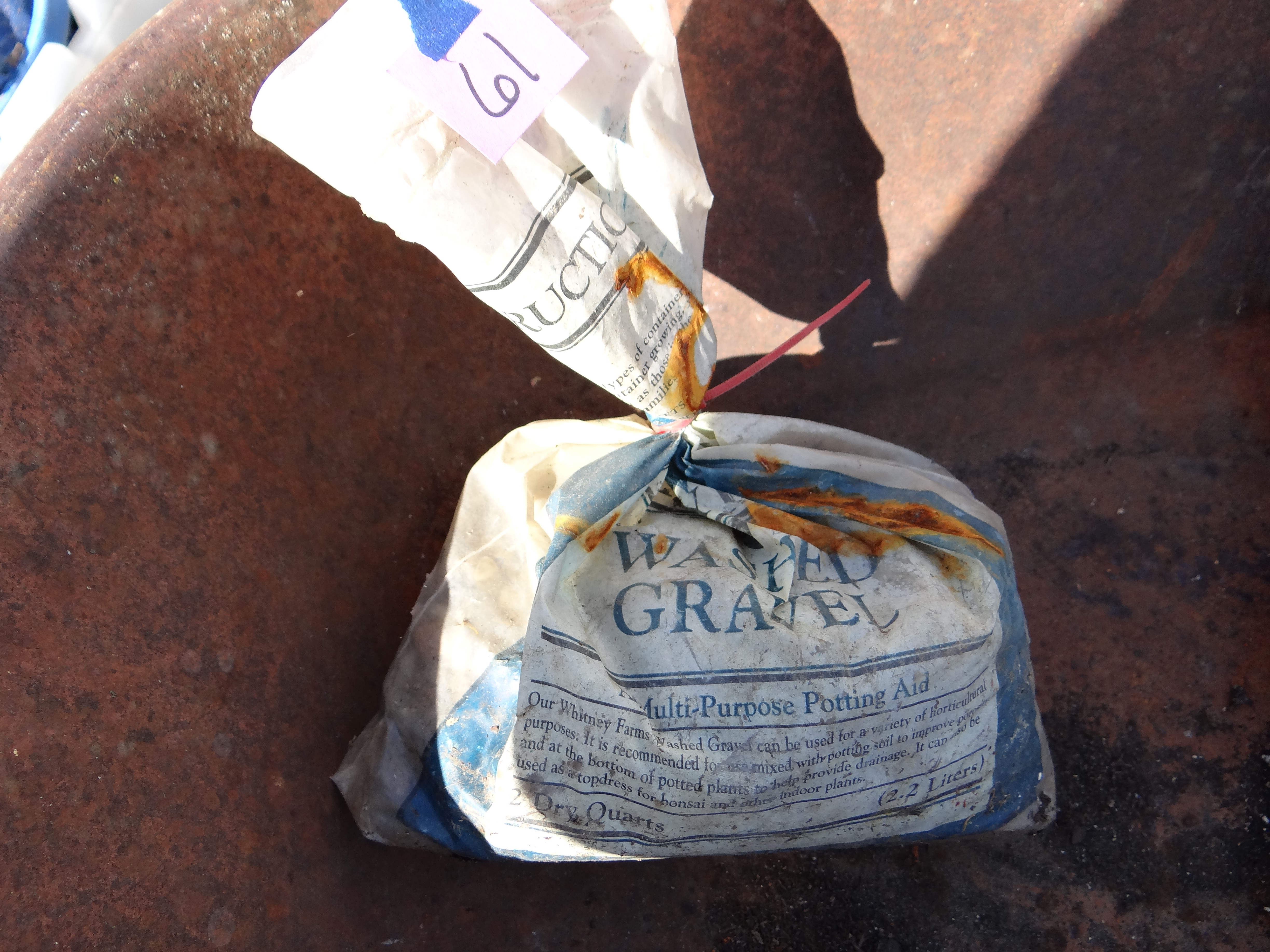 61-Small Bag of Washed Gravel For Potting