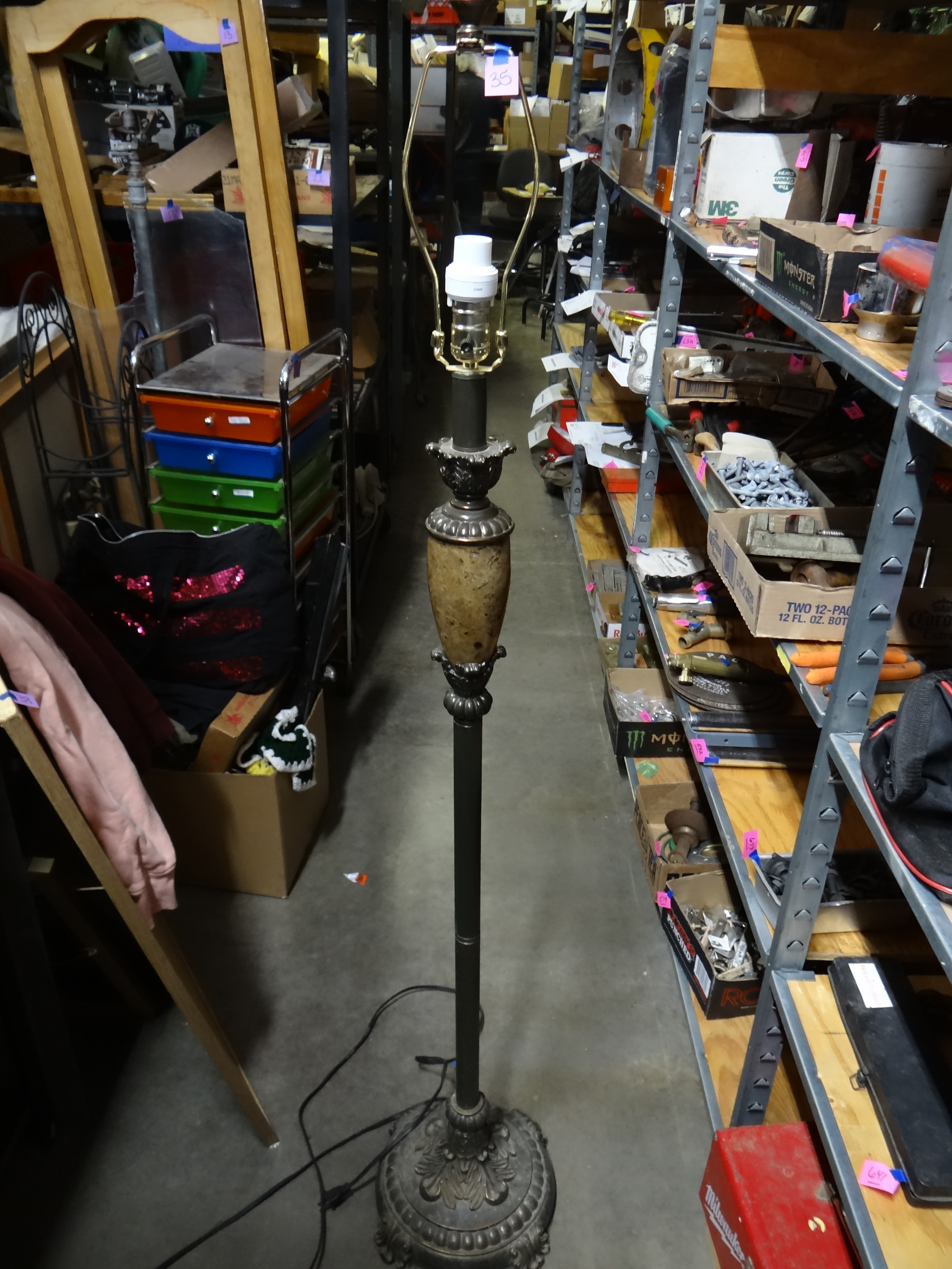 35-Elegant Floor Lamp (needs lamp shade)