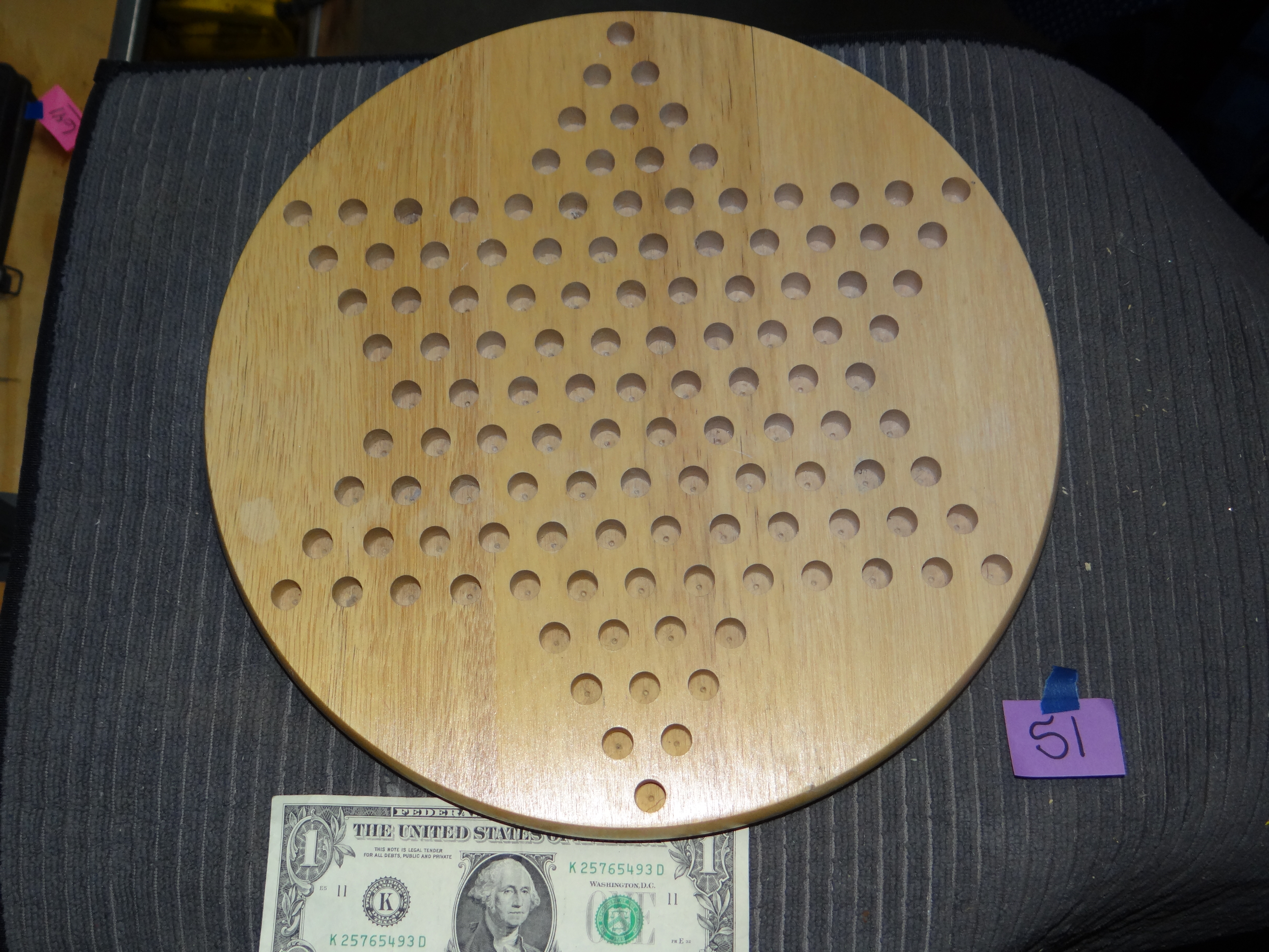 51-Thick Wooden Chinese Checkers Board
