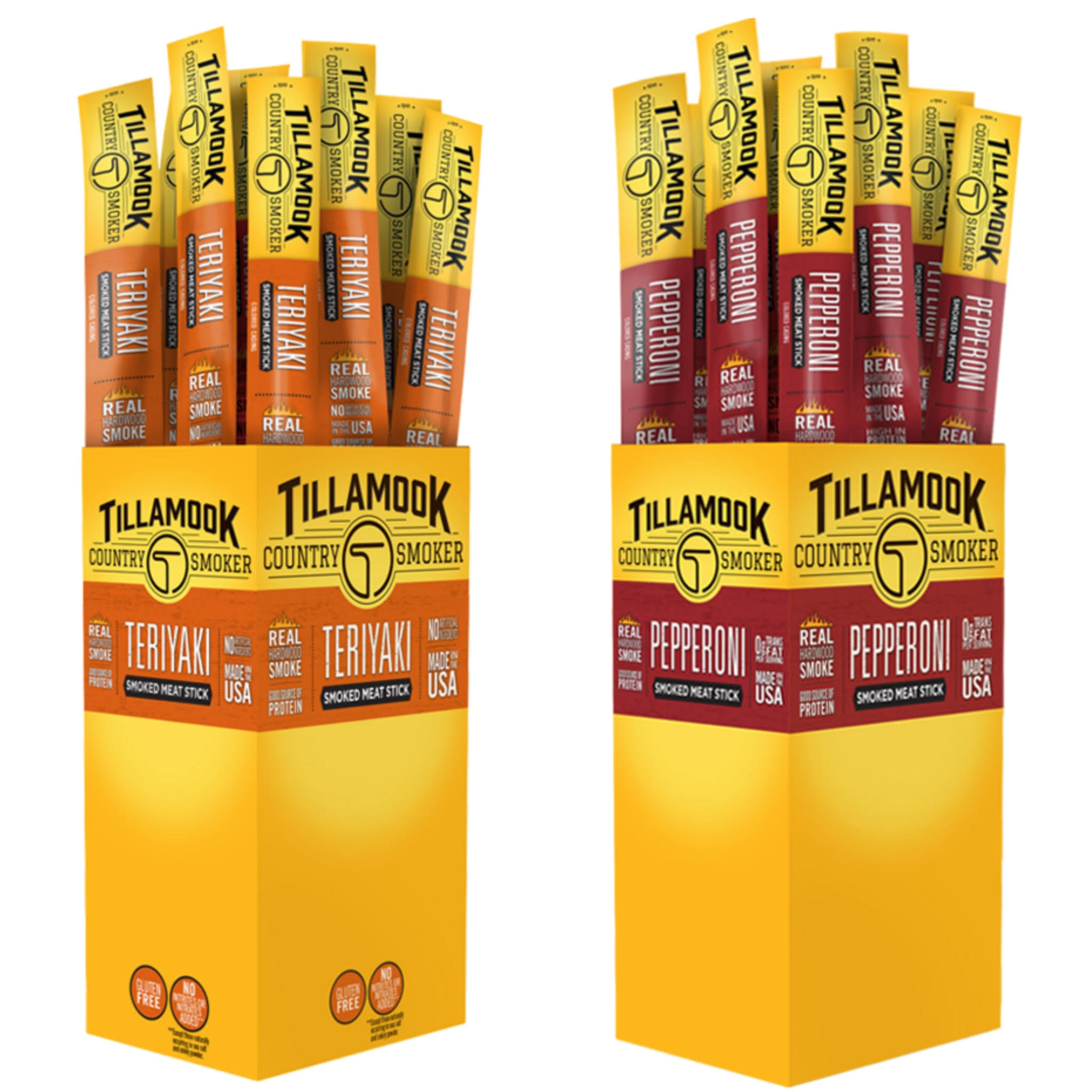 000-Tillamook Meat Sticks 10pcs Total 5pcs Pepperoni & 5pcs Teriyaki Flavor
