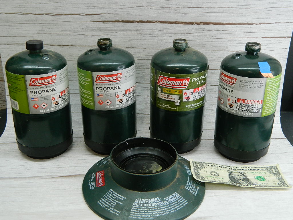 Sg6221 Collection Of Mostly Half Full Coleman 1 Pound Camping Propane