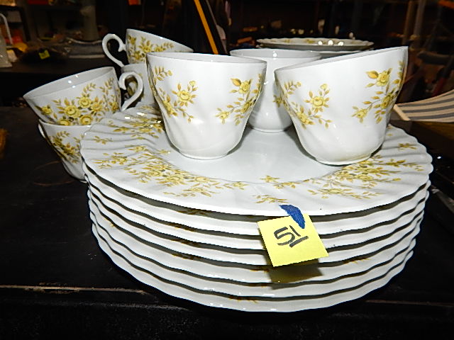 51-Plantation 3752 Japan China Tea Set Tea Cups & Plates & Saucers 31pcs