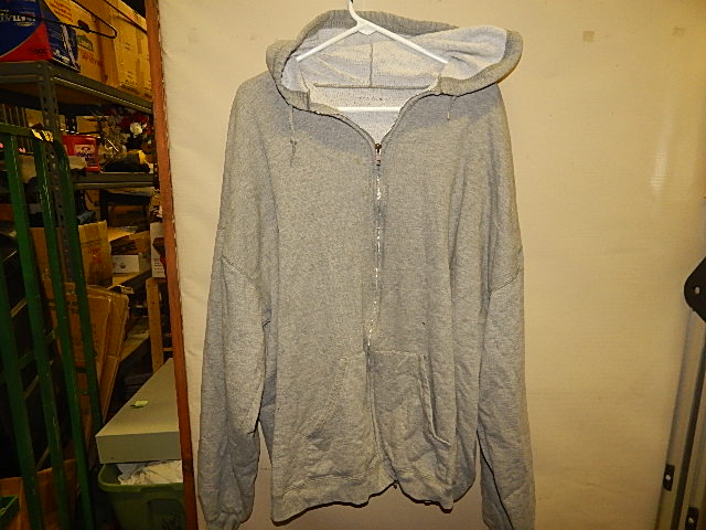 1-Gray Hooded Zip Up Sweater Sz 3X