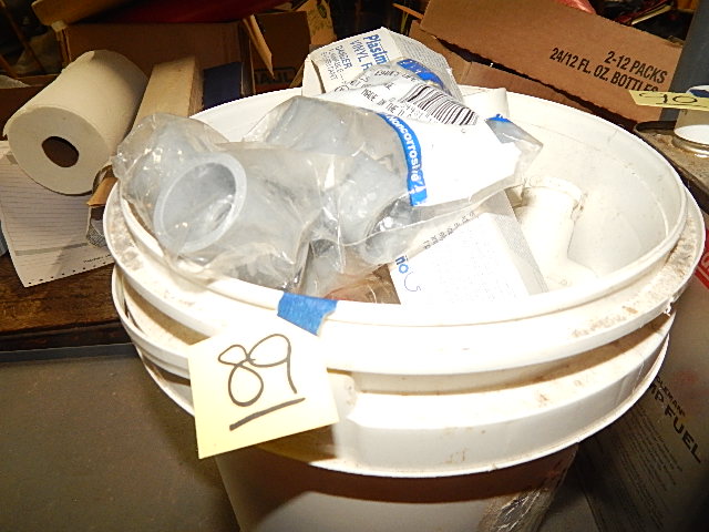89-Bucket of PVC Piping Connectors