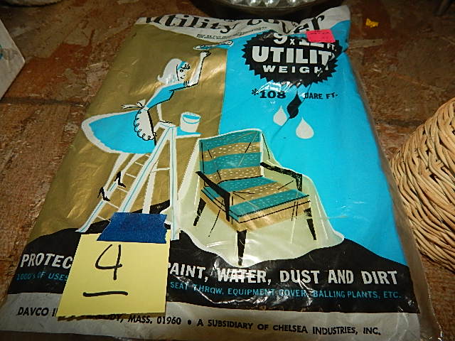 4-Utility Cover Drop Cloth 9ft x 12ft