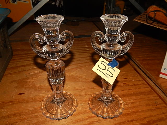 55-Two Crystal Candle Holders