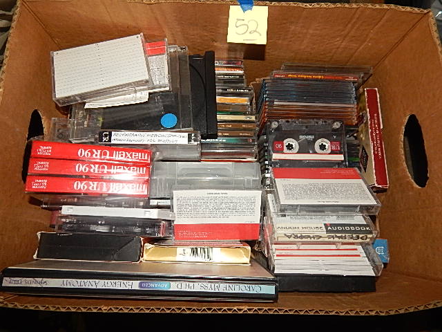 52-Box of CDs & Tapes